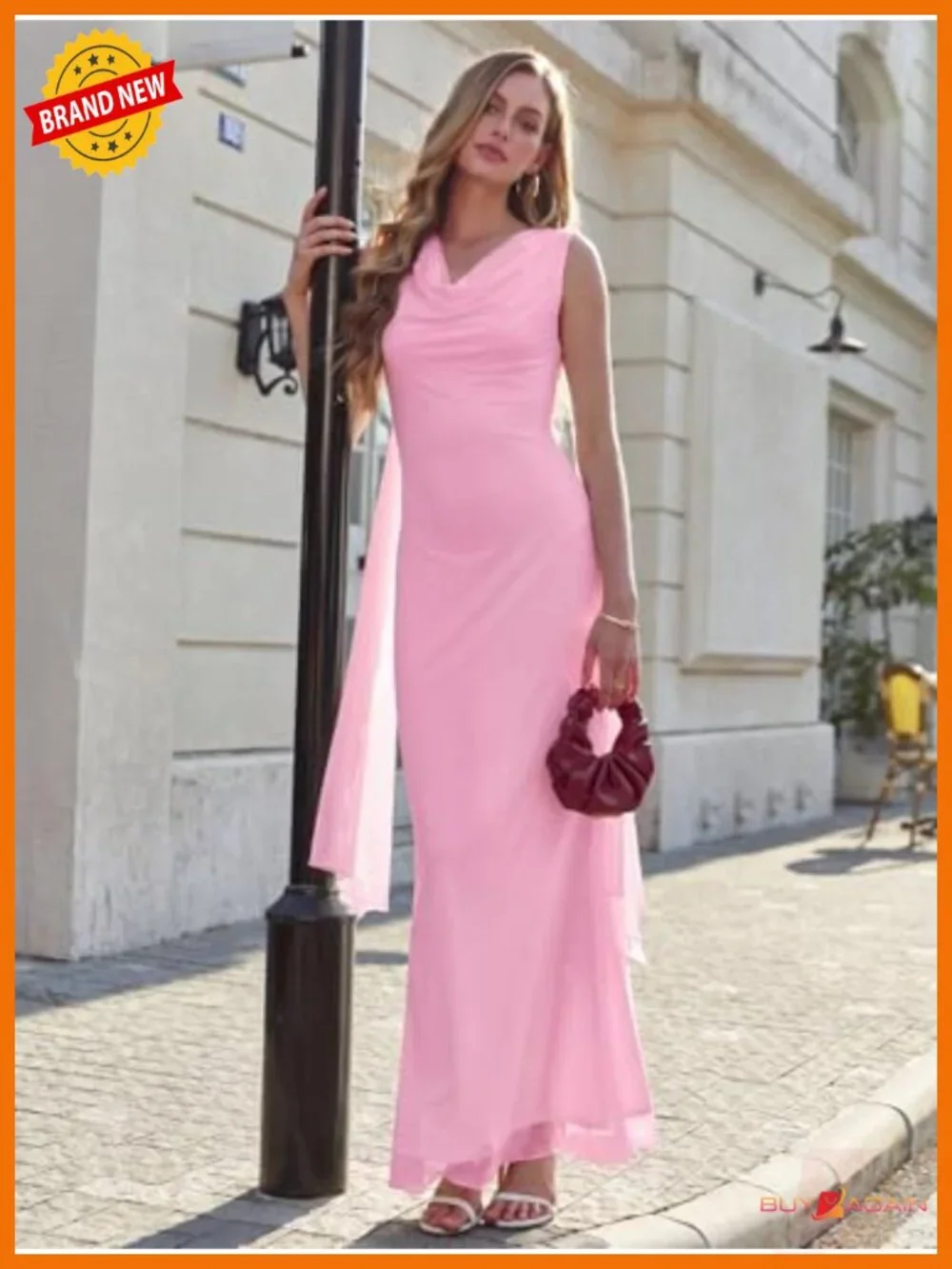 Women's Formal Wedding Guest Maxi Dress Bodycon Ruched Open Back Cocktail